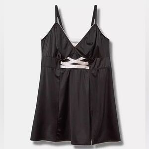 Torrid Black and White Babydoll Chemise